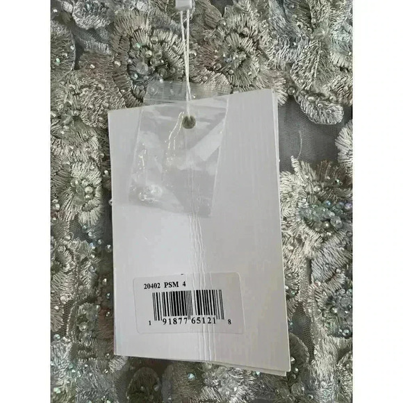 Mac Duggal 20402 Embellished Wrap Illusion A Line Gown 4 Pastel Floral Evening - Picture 8 of 12